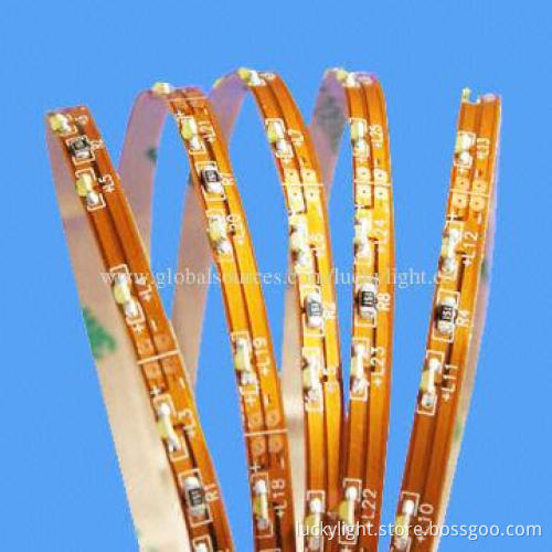 Side View LED Strip Light with 12V DC Voltage, Flexible PCB and 3M Adhesive Double-sided Type